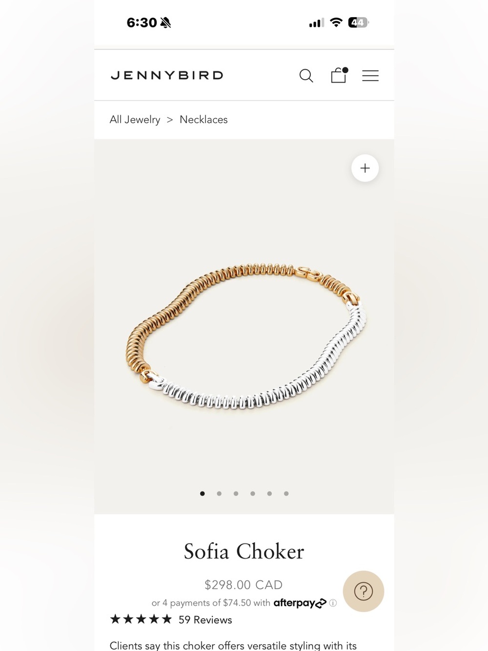 Jenny Bird Two Tone SOPHIA choker